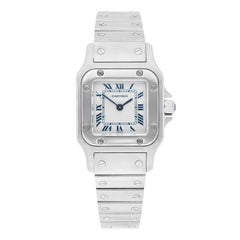 Cartier Santos Galbee Silver Dial Small Steel Ladies Watch W20056D6/1565