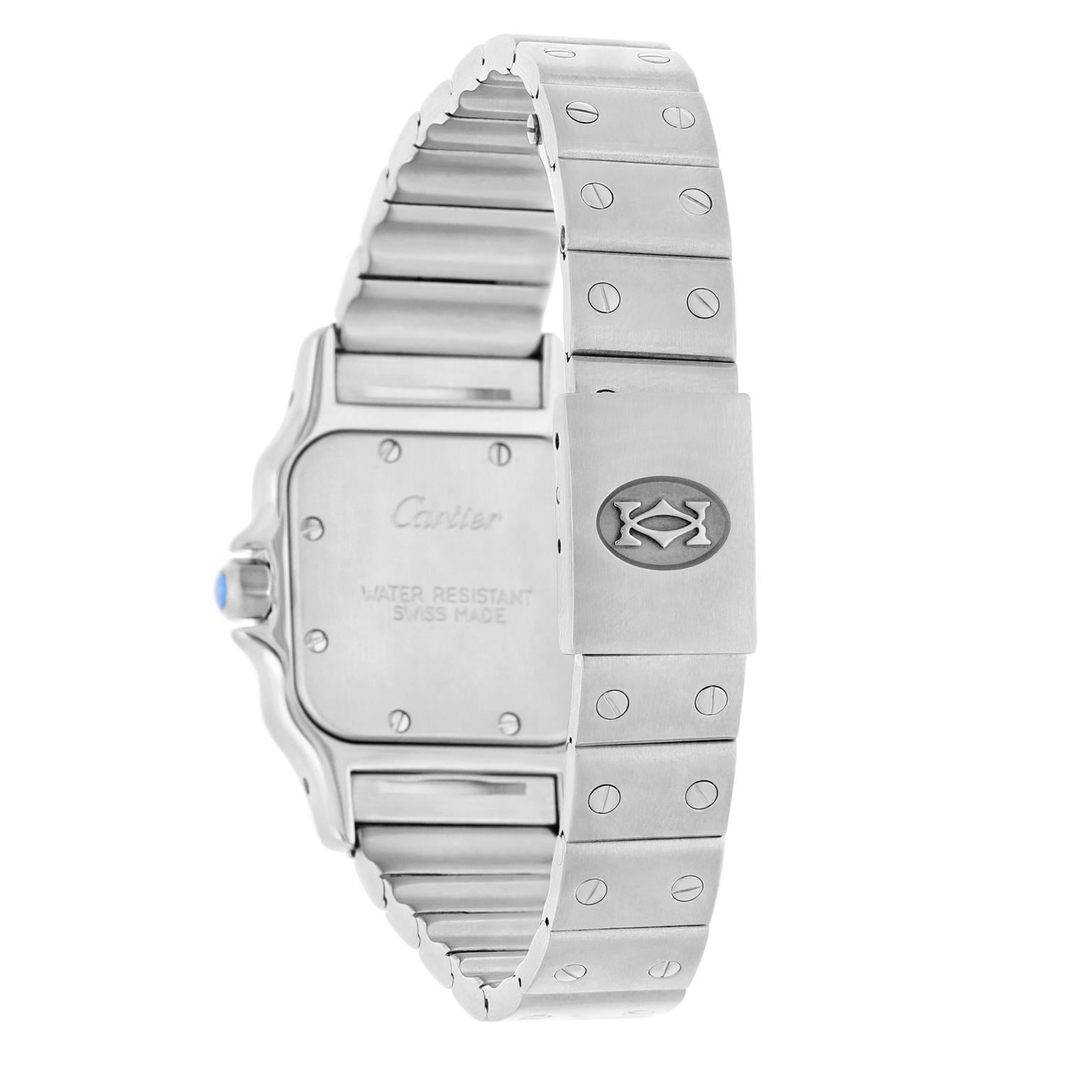 Cartier Santos Galbee petite montre pour femme en acier W20056D6/1565 en vente 3