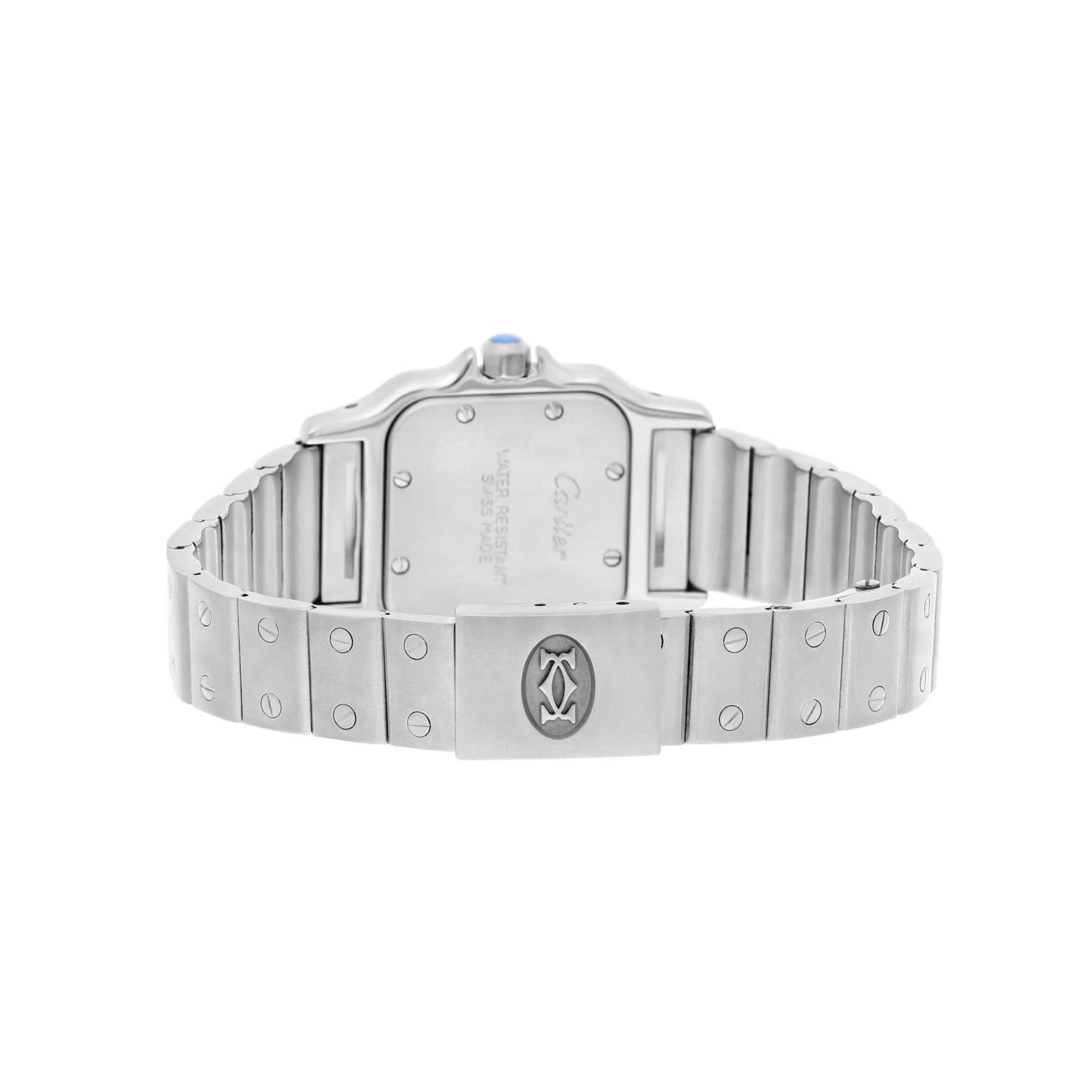 Cartier Santos Galbee petite montre pour femme en acier W20056D6/1565 en vente 4