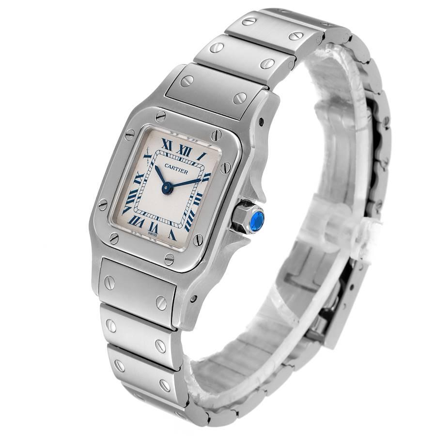 Women's Cartier Santos Galbee Silver Dial Small Steel Ladies Watch W20056D6 For Sale