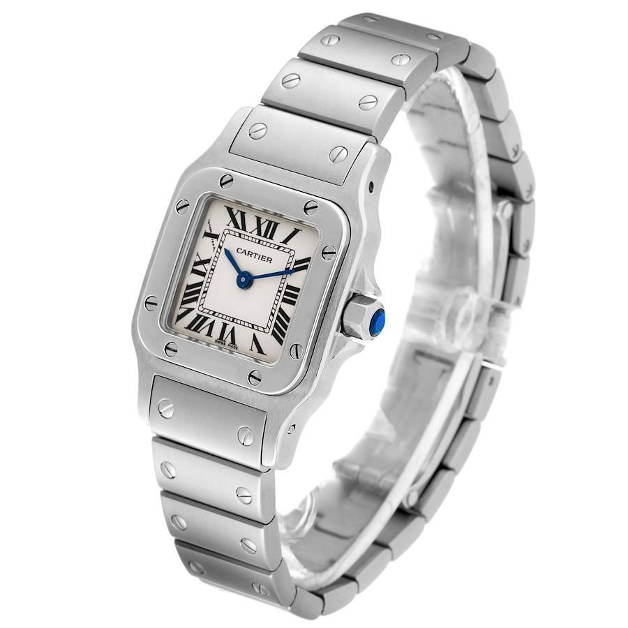 Women's Cartier Santos Galbee Silver Dial Small Steel Ladies Watch W20056d6 For Sale