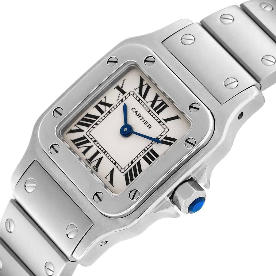 Cartier Santos Galbee Silver Dial Small Steel Ladies Watch W20056d6 For Sale 1