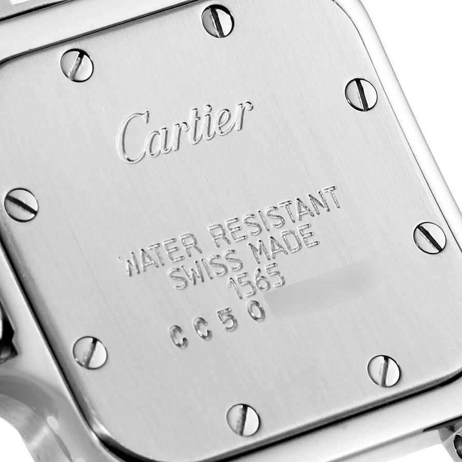 Cartier Santos Galbee Silver Dial Small Steel Ladies Watch W20056D6 For Sale 2