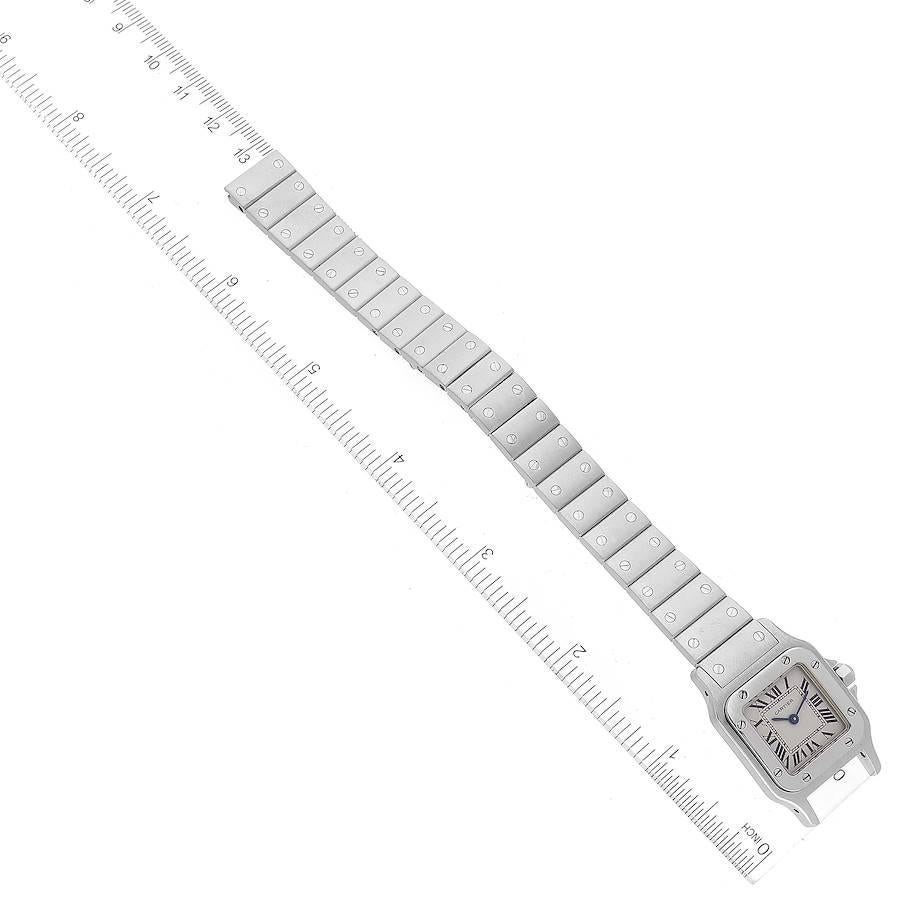 Cartier Santos Galbee Silver Dial Small Steel Ladies Watch W20056d6 For Sale 4