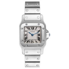 Cartier Santos Galbee Silver Dial Small Steel Ladies Watch W20056D6