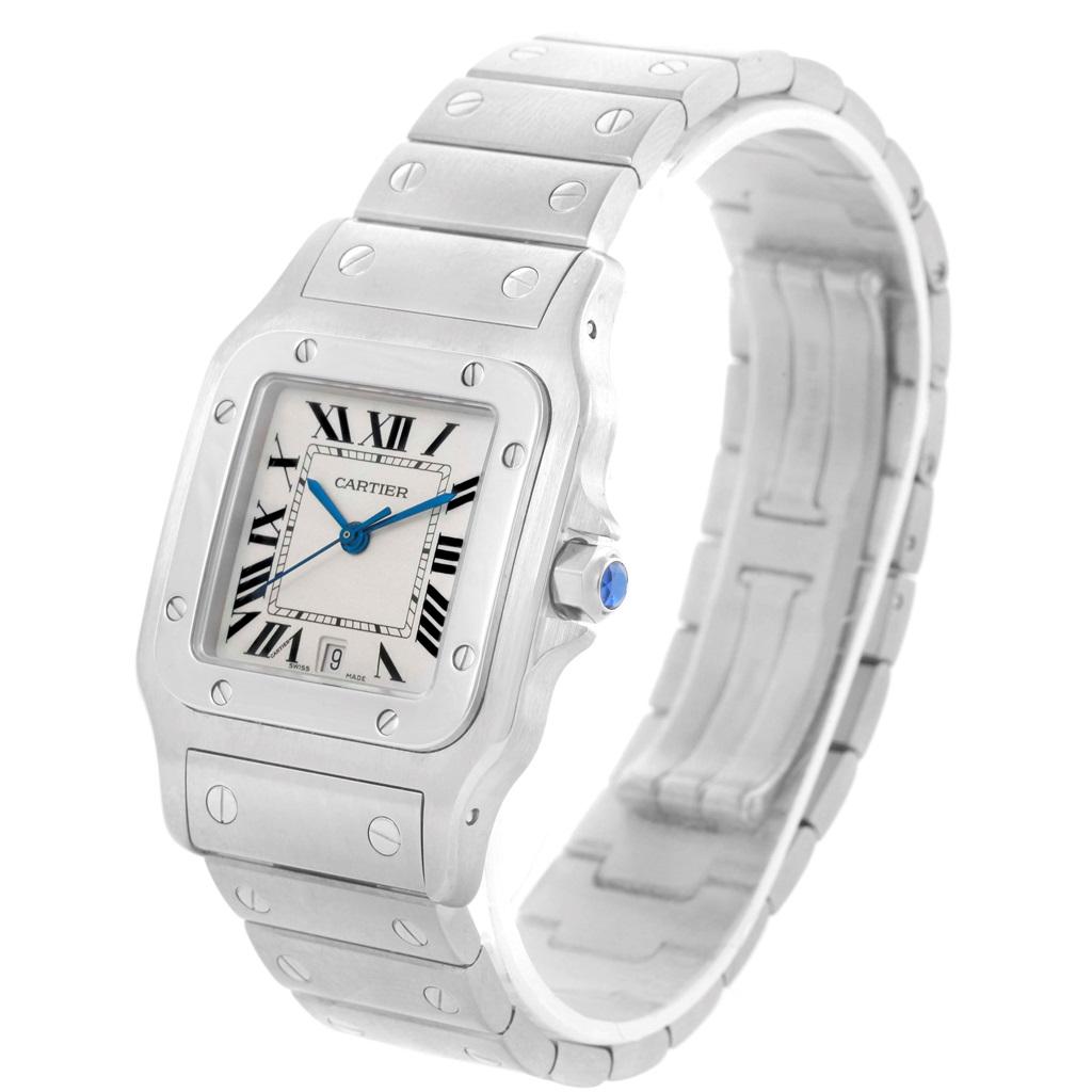 Cartier Santos Galbee Silver Dial Steel Unisex Watch W20060D6 7