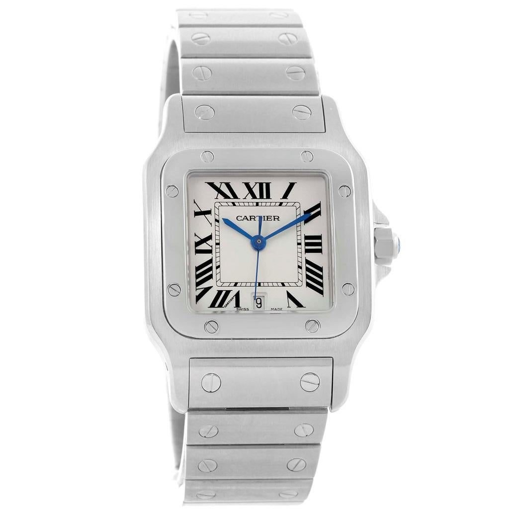 Cartier Santos Galbee Silver Dial Steel Unisex Watch W20060D6 4
