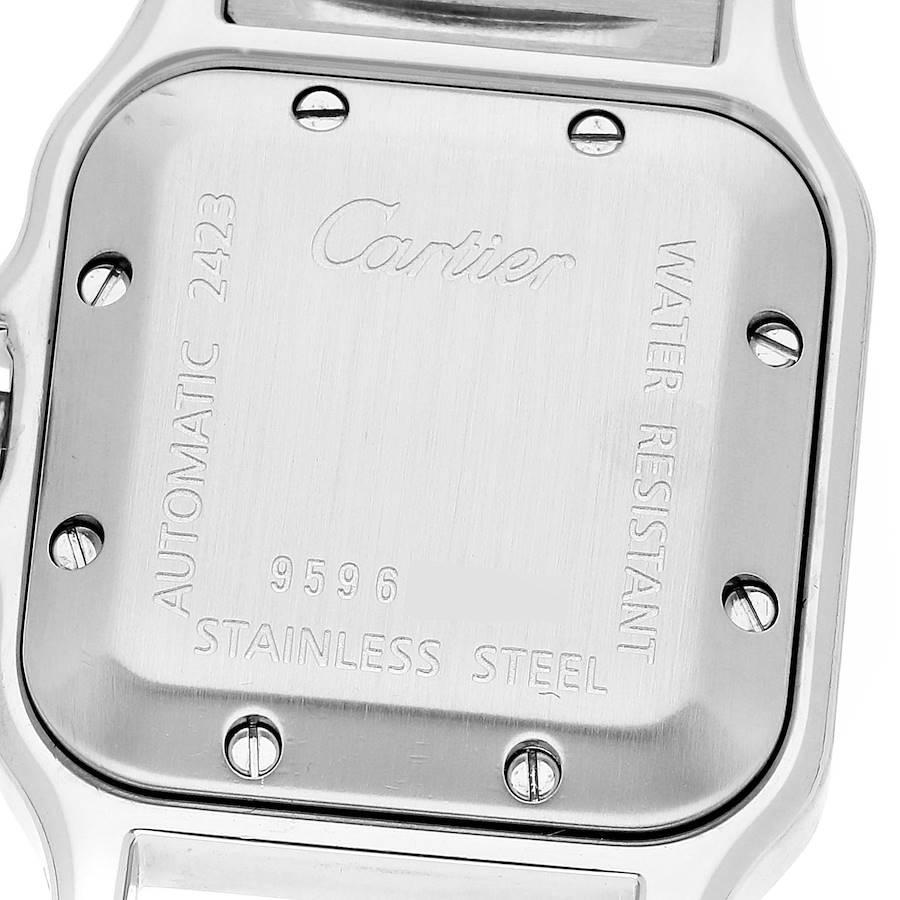 Cartier Santos Galbee Small Automatic Steel Ladies Watch W20054D6 In Excellent Condition For Sale In Atlanta, GA