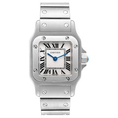 Cartier Santos Galbee Small Silver Dial Steel Ladies Watch W20056d6