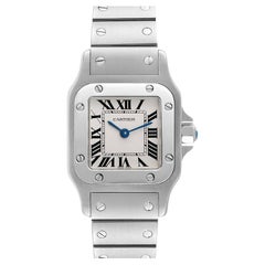 Cartier Santos Galbee Small Silver Dial Steel Ladies Watch W20056D6