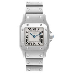 Cartier Santos Galbee Small Silver Dial Steel Ladies Watch W20056D6