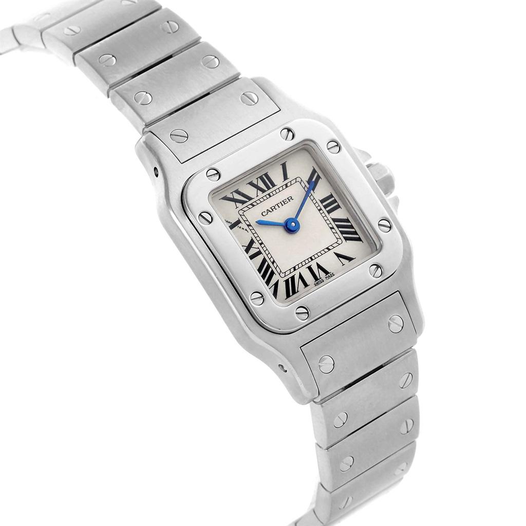 Cartier Santos Galbee Small Steel Silver Dial Quartz Watch W20056D6 2