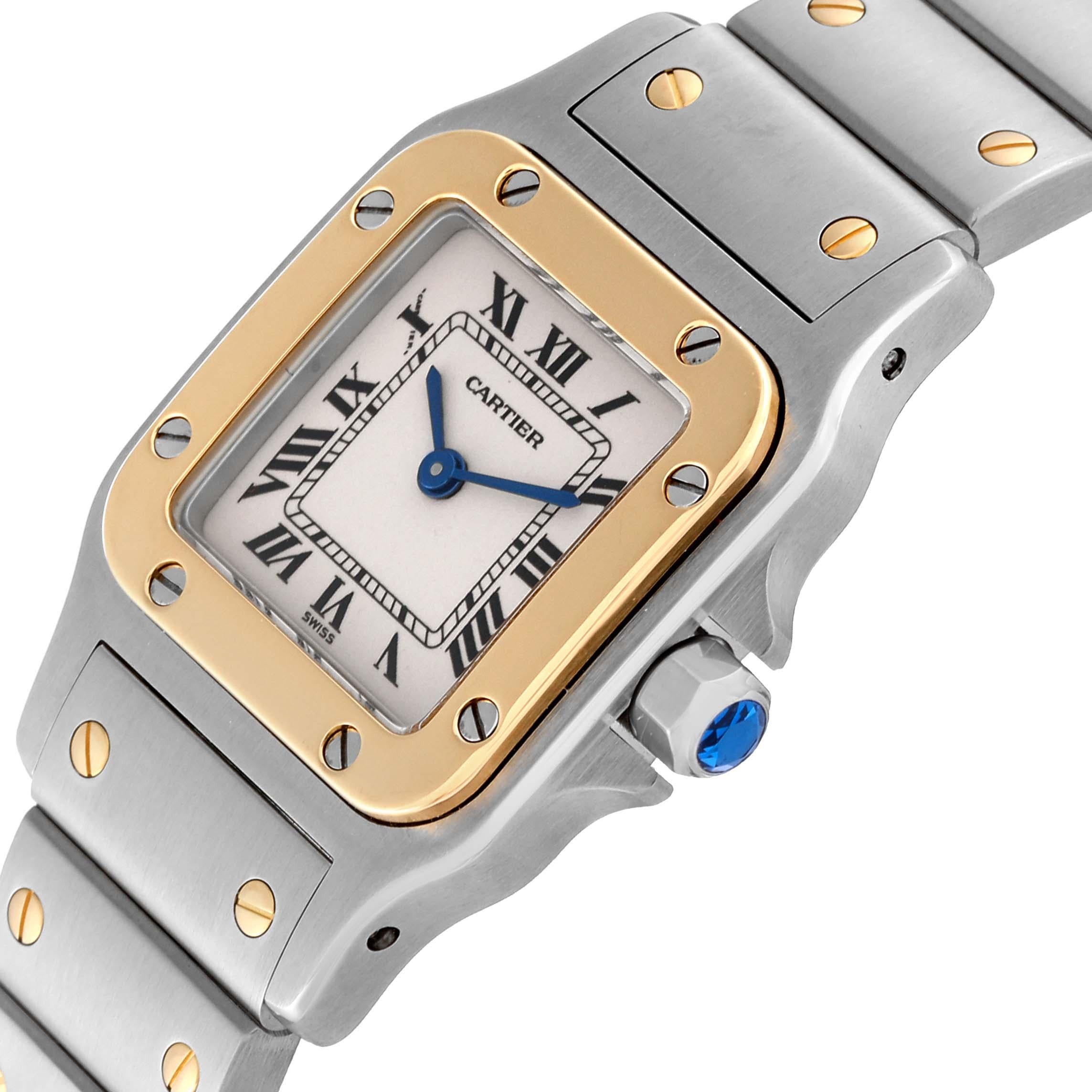 Cartier Santos Galbee Petite montre pour femme en acier et or jaune W20012C4 3
