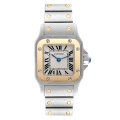 Cartier Santos Galbee Small Steel Yellow Gold Ladies Watch W20012C4