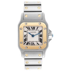 Cartier Santos Galbee Small Steel Yellow Gold Ladies Watch W20012C4