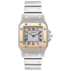 Cartier Santos Galbee Small Steel Yellow Gold Ladies Watch W20012C4