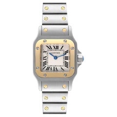 Cartier Santos Galbee Small Steel Yellow Gold Ladies Watch W20012C4