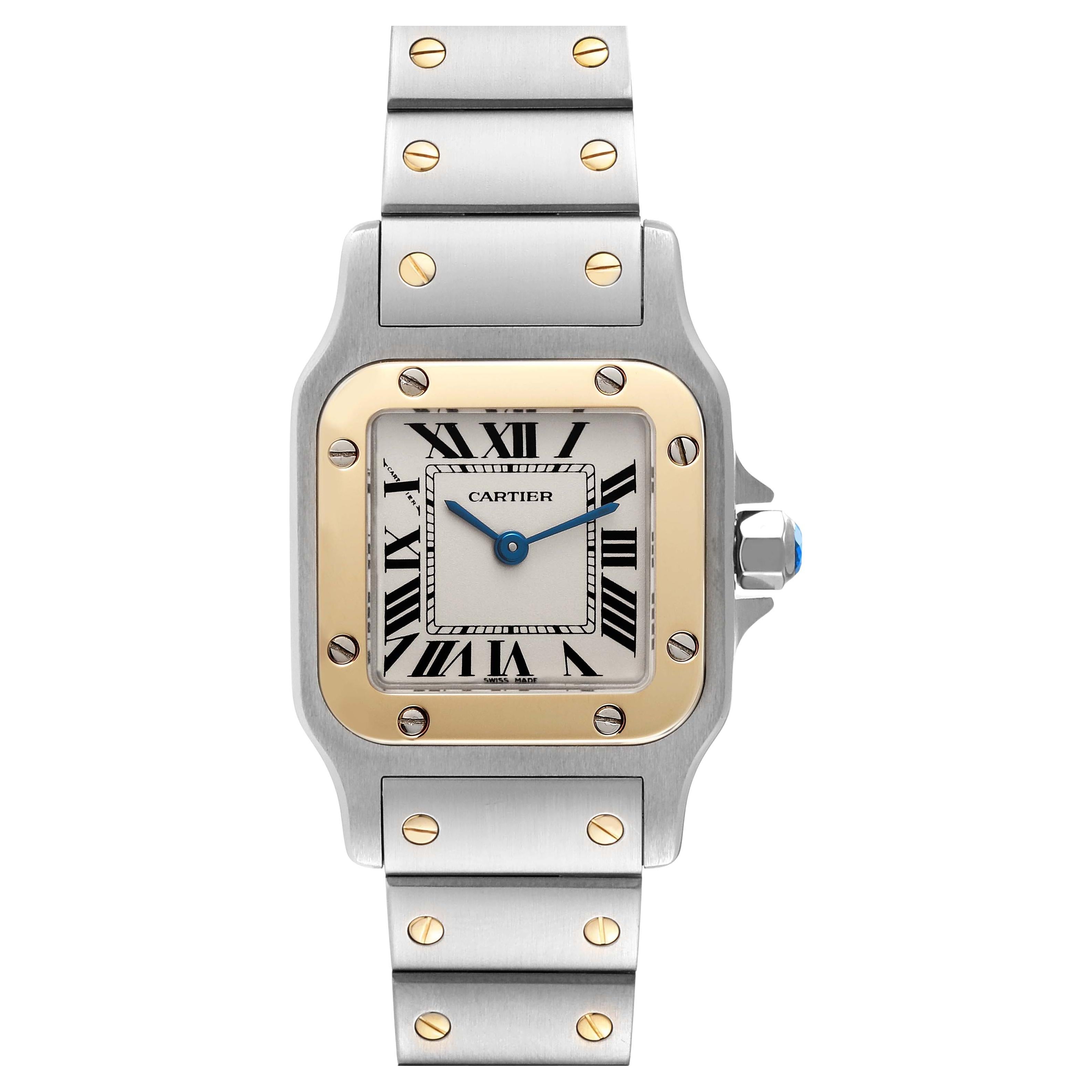 Cartier Santos Galbee Small Steel Yellow Gold Ladies Watch W20012C4