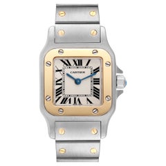 Cartier Santos Galbee Small Steel Yellow Gold Ladies Watch W20012C4