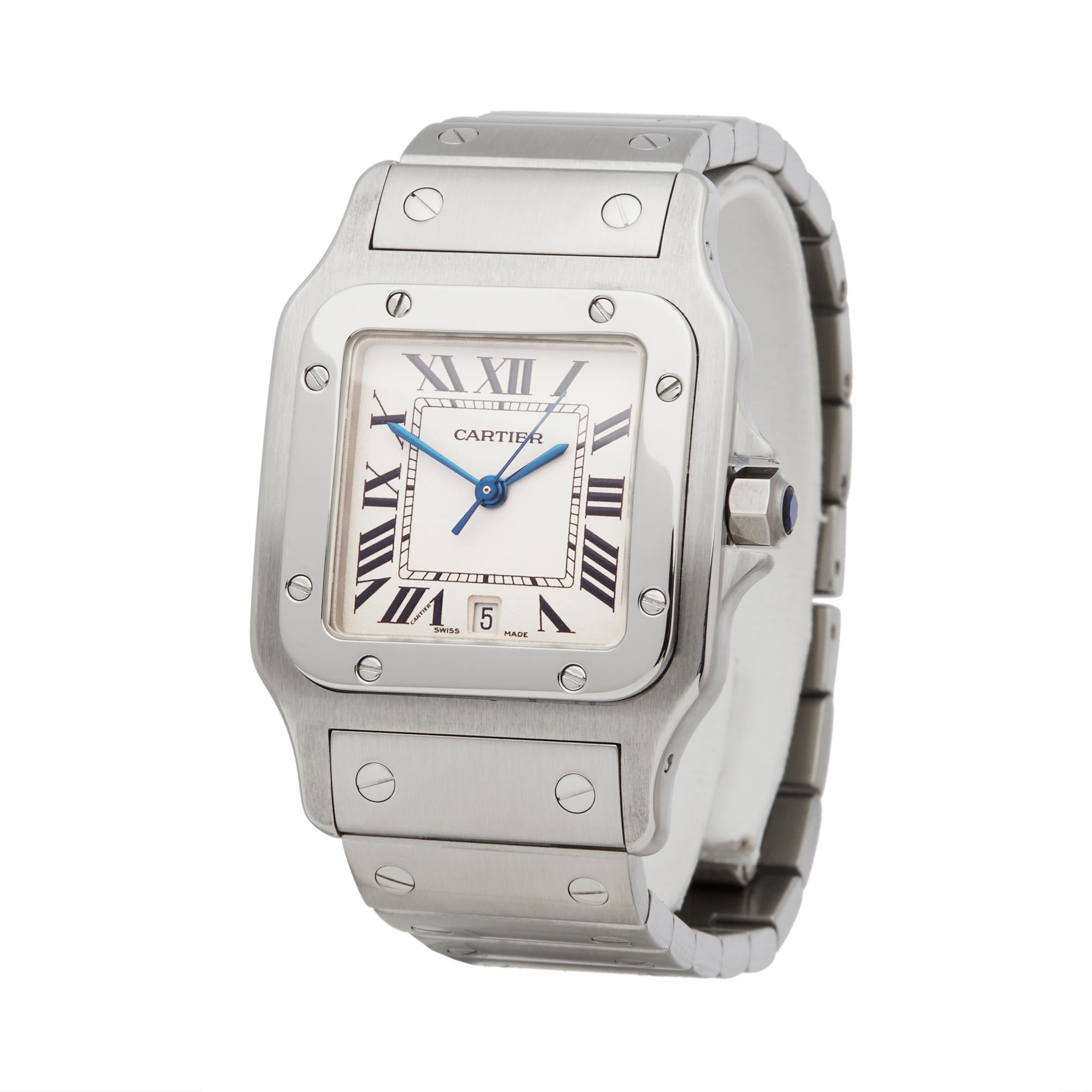 Ref: W5707
Manufacturer: Cartier
Model: Santos Galbee
Model Ref: 1564
Age: Circa 2010's
Gender: Mens
Complete With: Presentation Box
Dial: White Roman 
Glass: Sapphire Crystal
Movement: Quartz
Water Resistance: To Manufacturers Specifications
Case:
