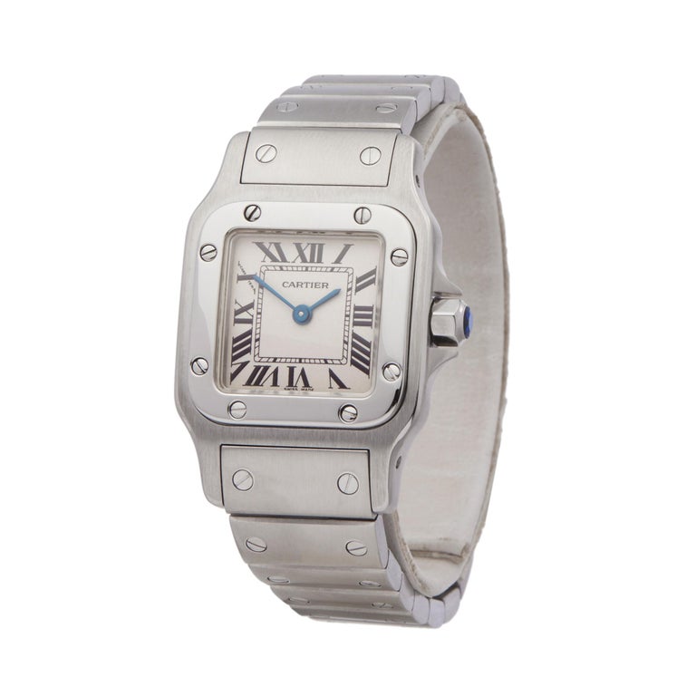 Cartier Santos Galbee Stainless Steel 1565 Wristwatch at 1stDibs ...