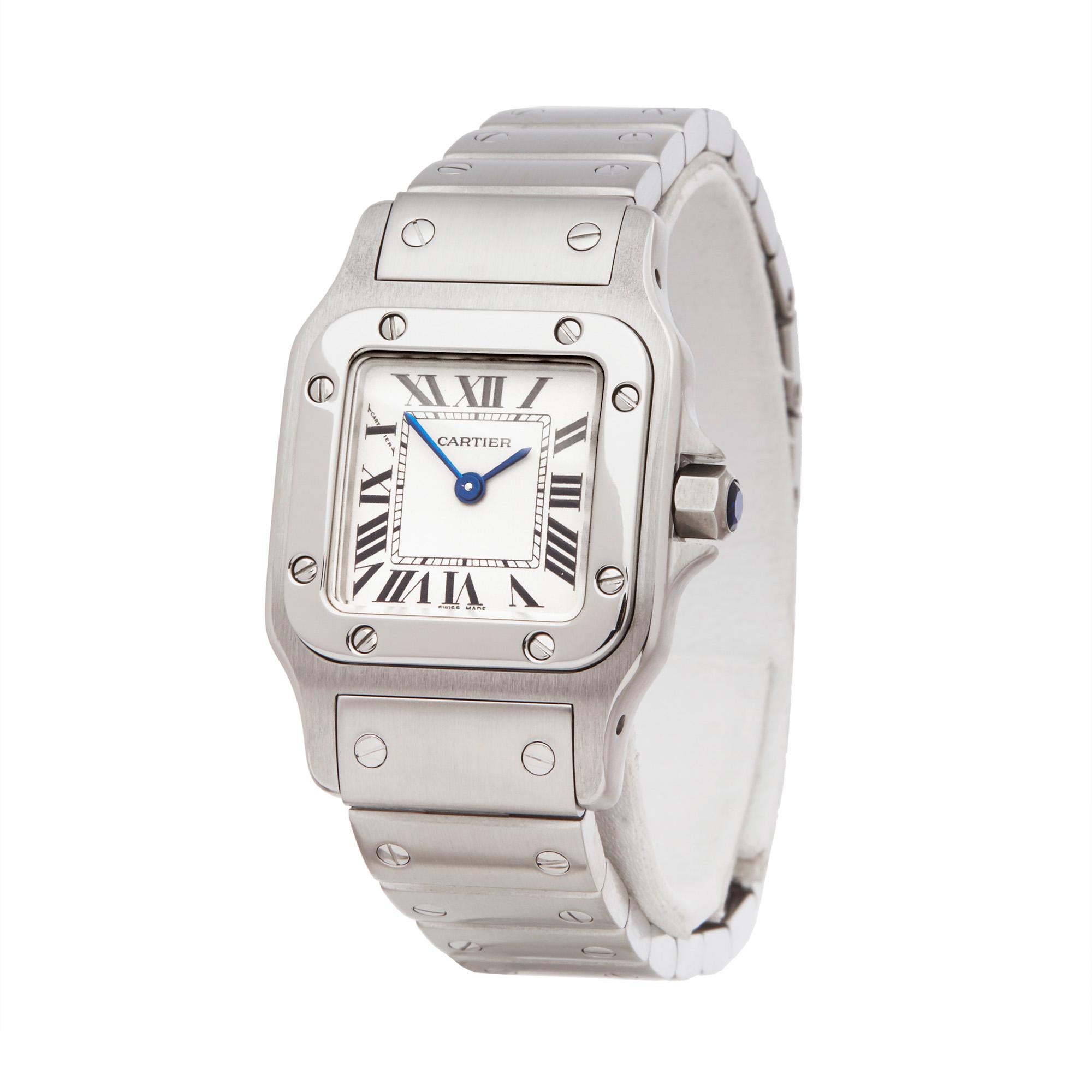 Reference: W5710
Manufacturer: Cartier
Model: Santos Galbee
Model Reference: 1565
Age: Circa 1990's
Gender: Women's
Box and Papers: Presentation Box
Dial: White Roman
Glass: Sapphire Crystal
Movement: Quartz
Water Resistance: To Manufacturers