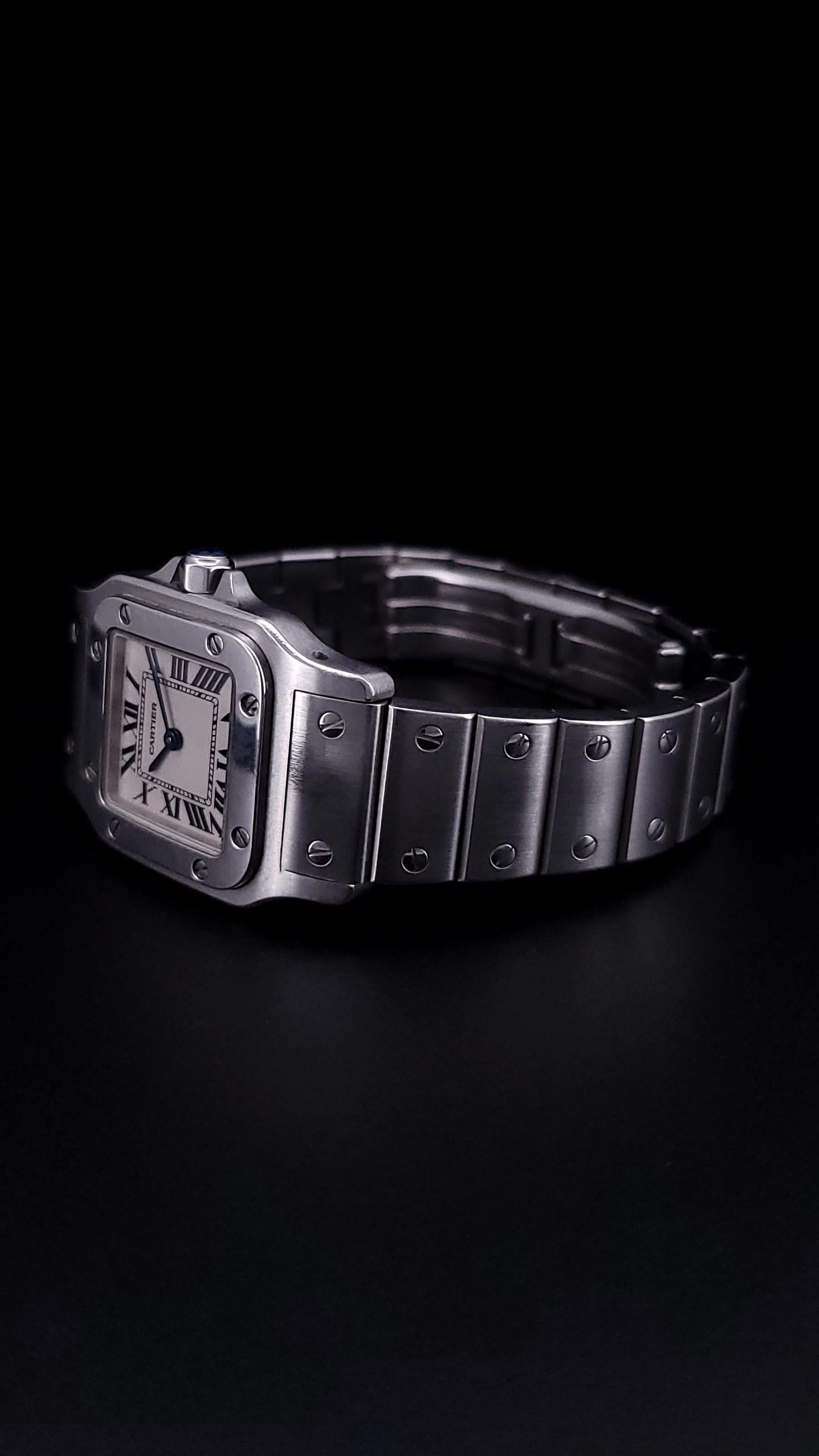 Cartier Santos Galbee Montre 1565 en acier inoxydable Excellent état - En vente à New York, NY