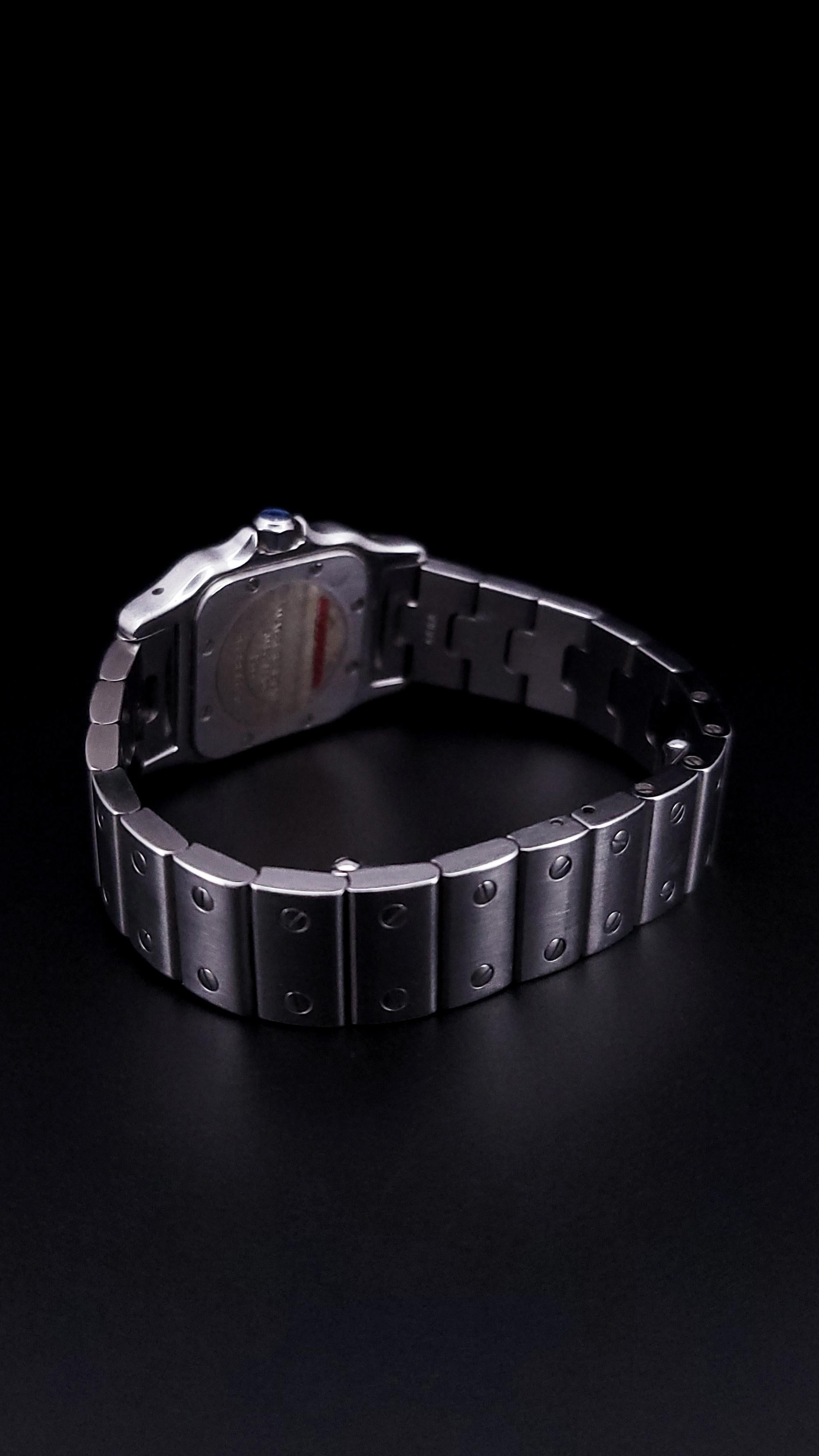 Cartier Santos Galbee Montre 1565 en acier inoxydable en vente 2
