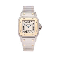 Cartier santos galbee stainless steel & 18k Yellow gold 1567 Ladies wristwatch