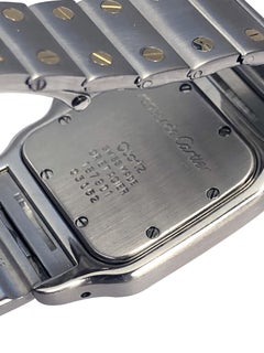 Montre-bracelet Cartier Santos Galbee en acier inoxydable et or, grand modèle, à quartz
