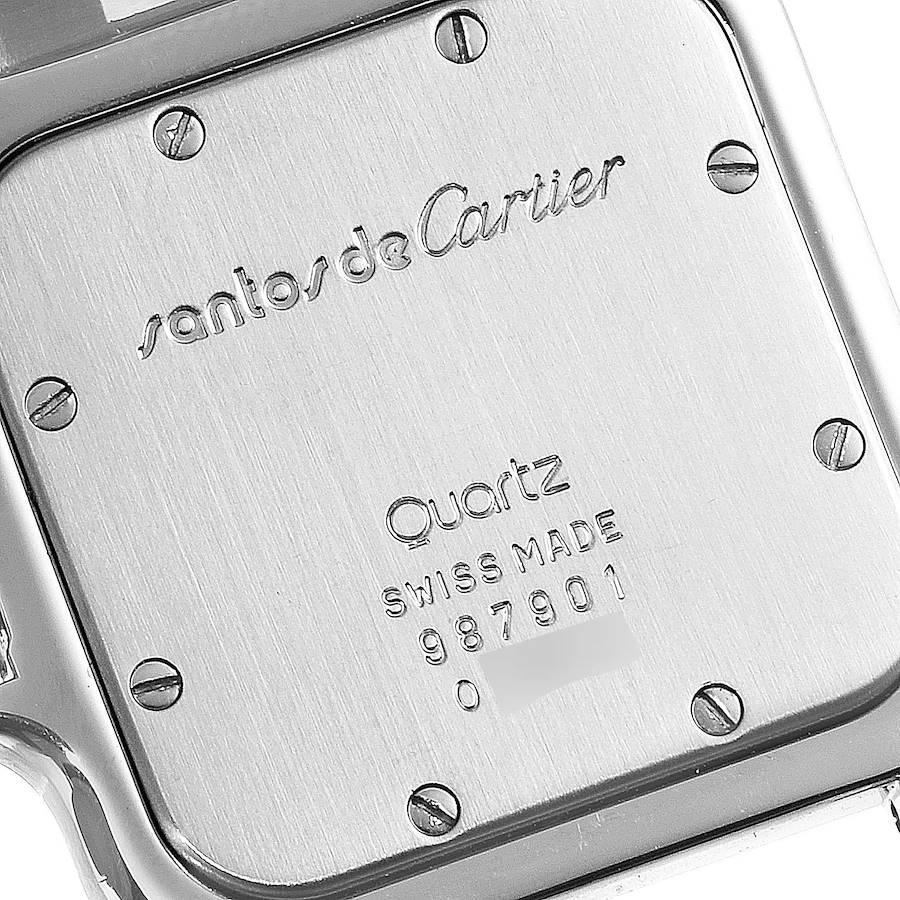 Cartier Santos Galbee Edelstahl Silber Zifferblatt Unisex Uhr 987901 im Angebot 3
