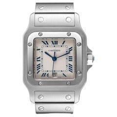 Cartier Santos Galbee Edelstahl Silber Zifferblatt Unisex Uhr 987901