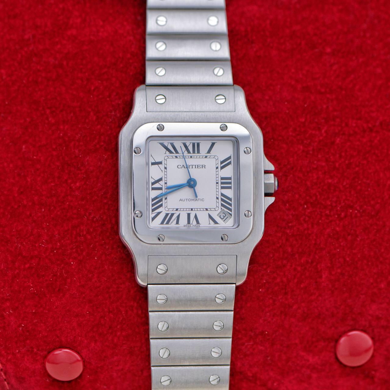 De los hombres Reloj de pulsera Cartier Santos Galbee de acero inoxidable W20060D6 en venta