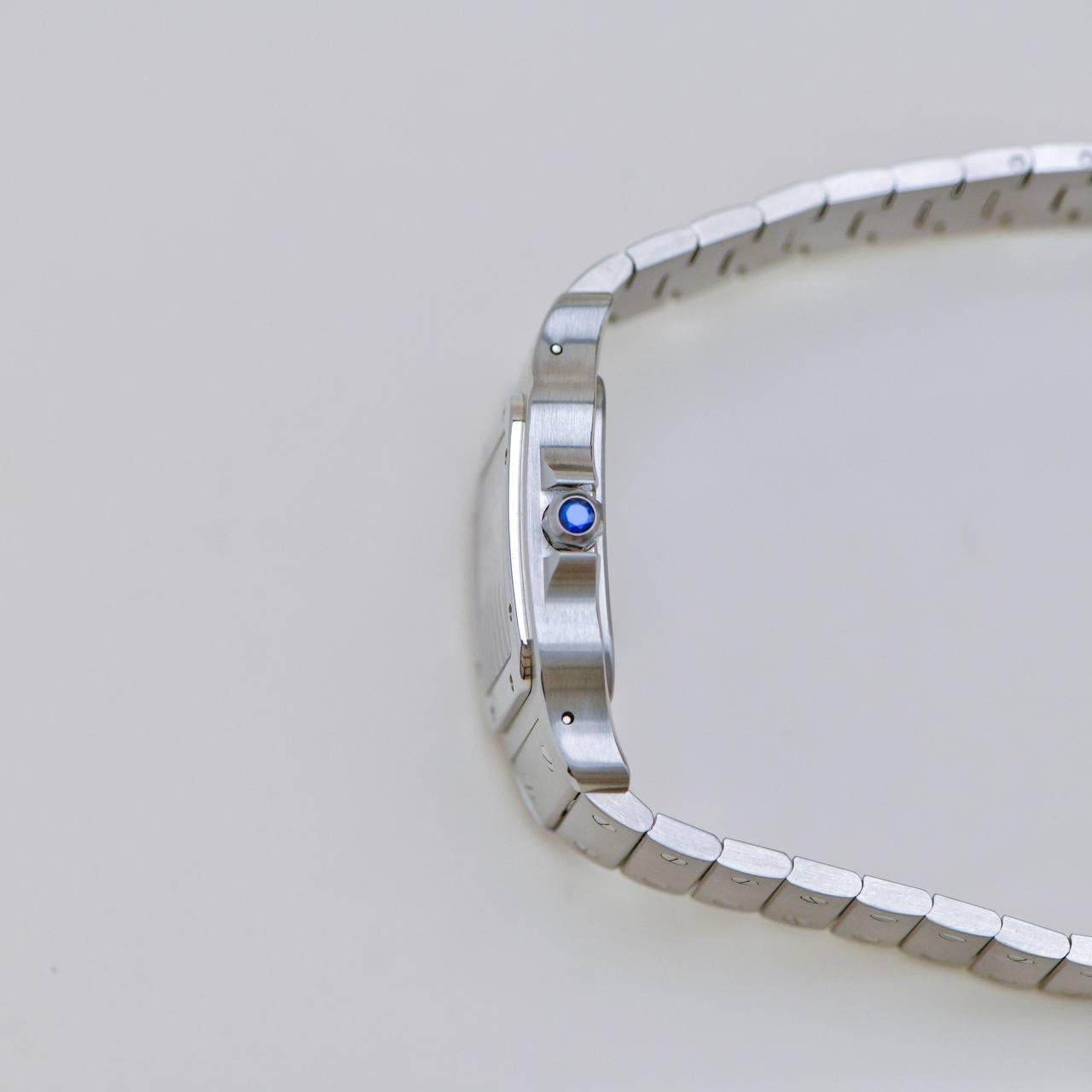 Reloj de pulsera Cartier Santos Galbee de acero inoxidable W20060D6 en venta 2