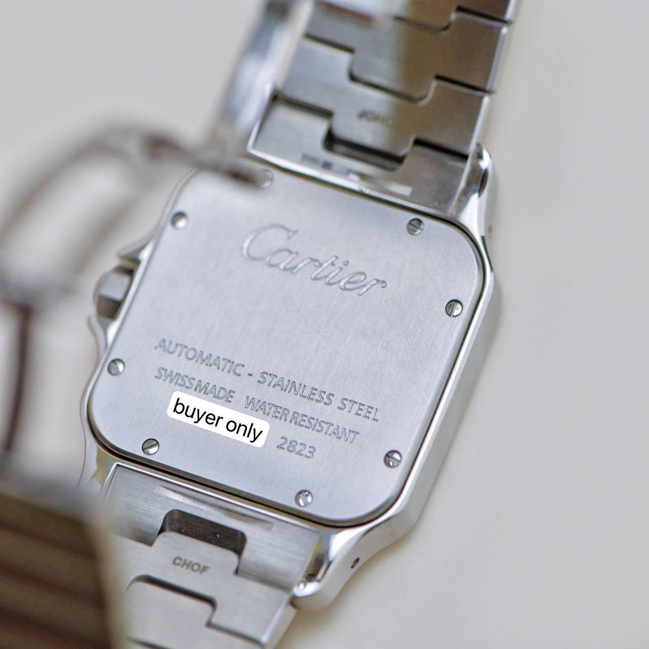 Reloj de pulsera Cartier Santos Galbee de acero inoxidable W20060D6 en venta 3