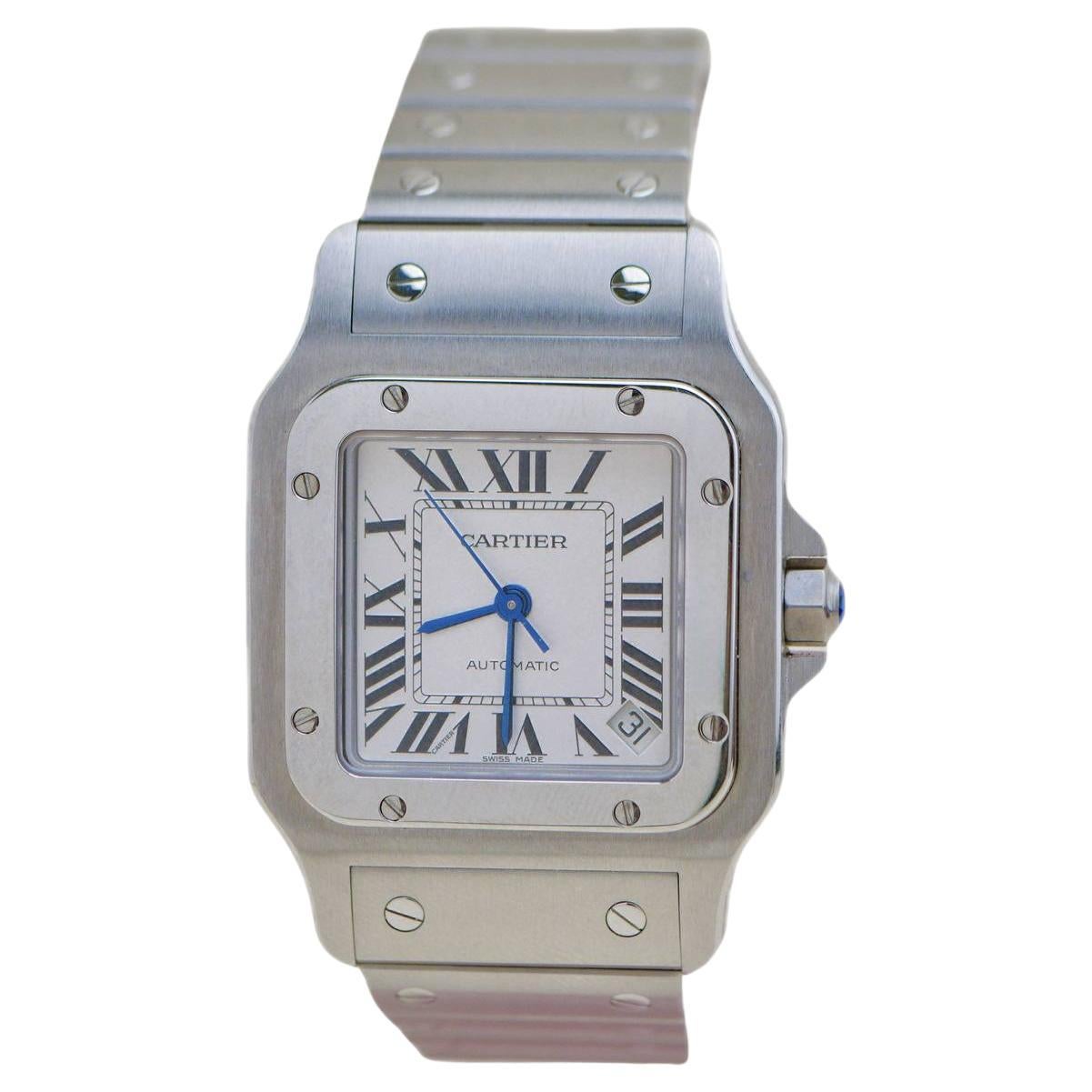 Reloj de pulsera Cartier Santos Galbee de acero inoxidable W20060D6 en venta