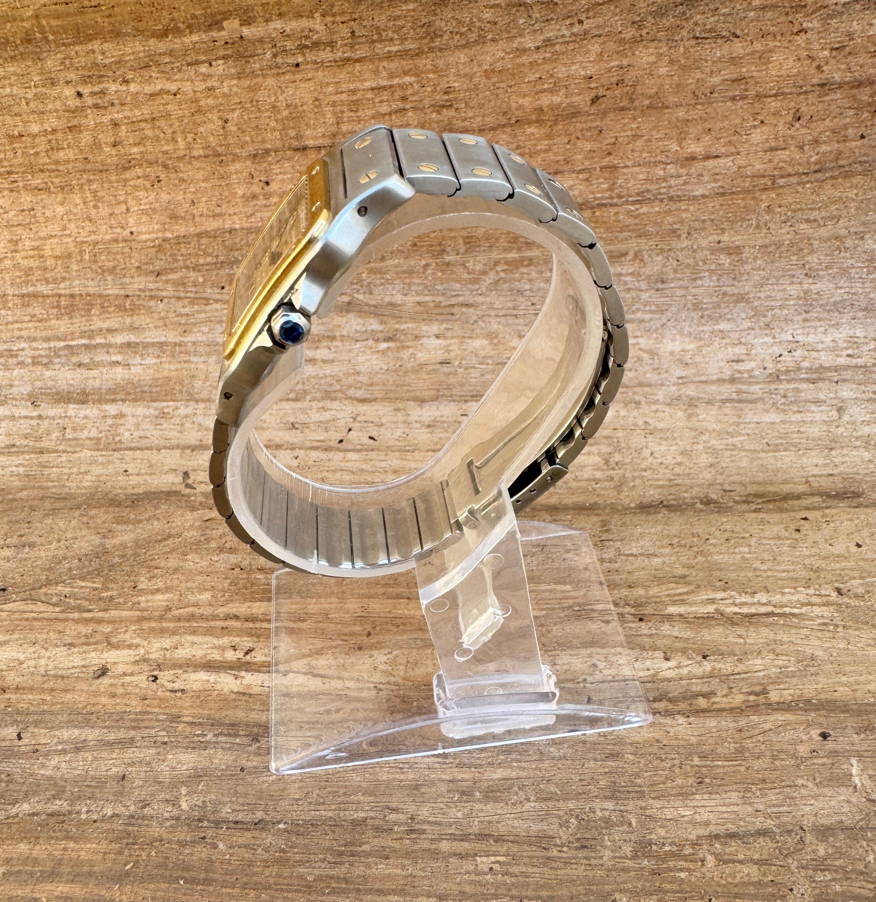 Cartier Santos Galbée Acero y Oro Fechador Ref. 187901 Reloj de Esfera Rara 2