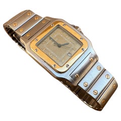 Cartier Santos Galbée Acero y Oro Fechador Ref. 187901 Reloj de Esfera Rara