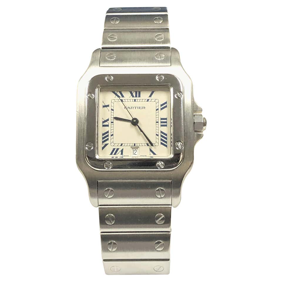 Cartier Santos Galbee 1565 with Band, Stainless-Steel Bezel and Grey ...