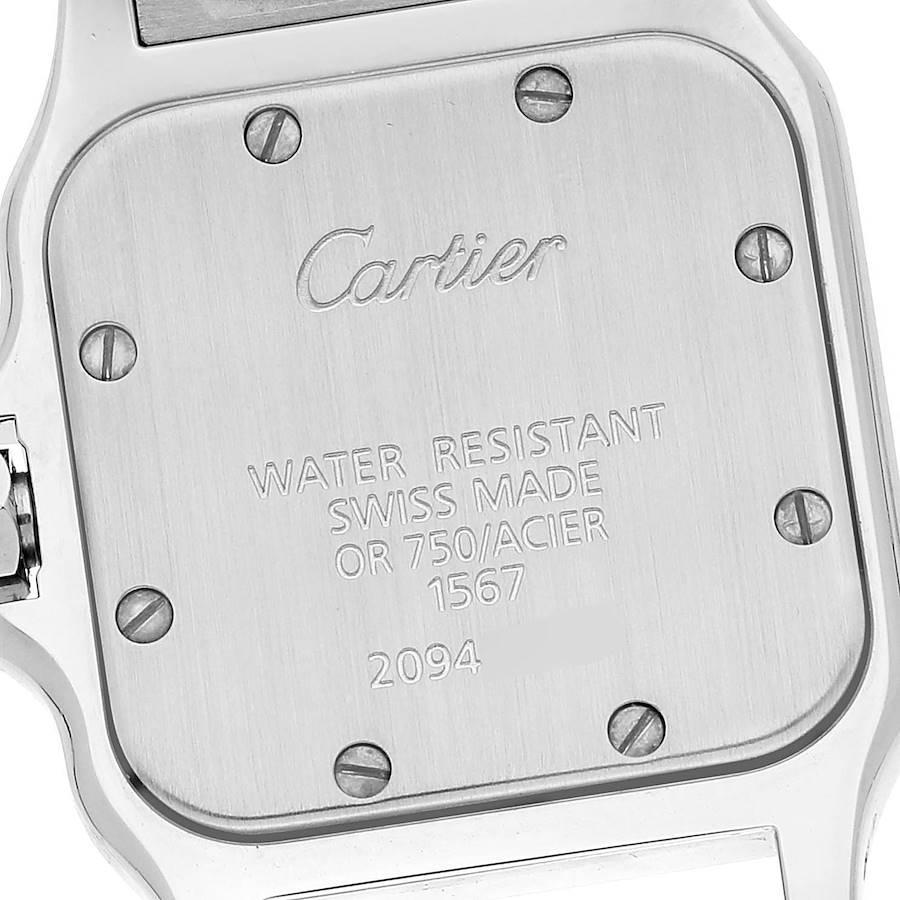 Cartier Santos Galbee Steel Yellow Gold Ladies Watch W20012C4 In Good Condition For Sale In Atlanta, GA