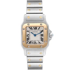 Cartier Santos Galbee Steel Yellow Gold Ladies Watch W20012C4