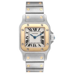 Cartier Santos Galbee Steel Yellow Gold Ladies Watch W20012C4