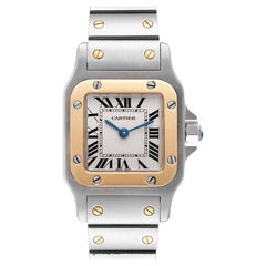 Cartier Santos Galbee Steel Yellow Gold Ladies Watch W20012C4