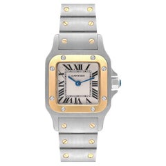 Cartier Santos Galbee Steel Yellow Gold Ladies Watch W20012C4
