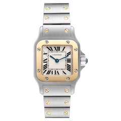 Cartier Santos Galbee Steel Yellow Gold Ladies Watch W20012C4