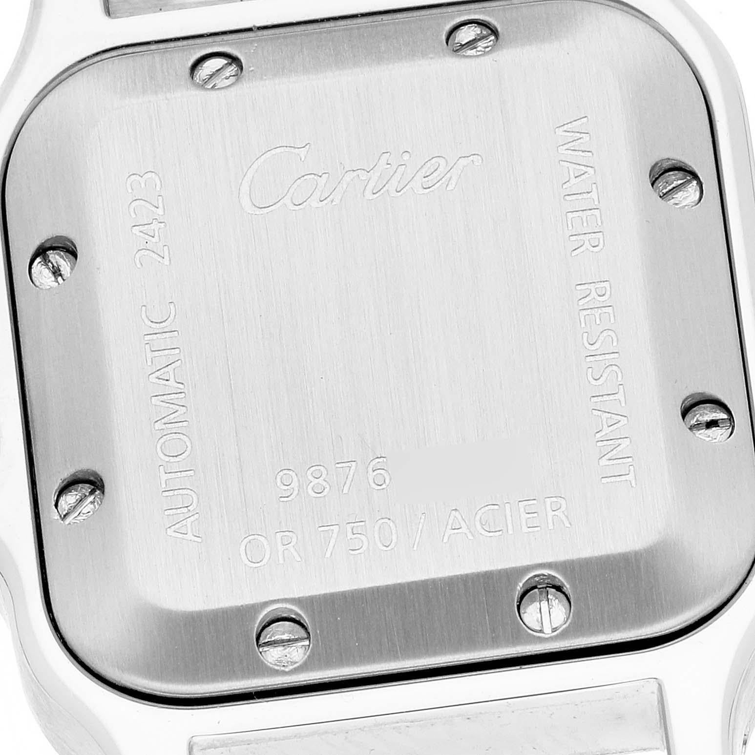 Cartier Santos Galbee Steel Yellow Gold Ladies Watch W20057C4 1