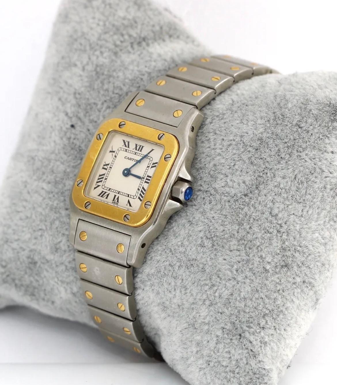 cartier santos 24mm on wrist