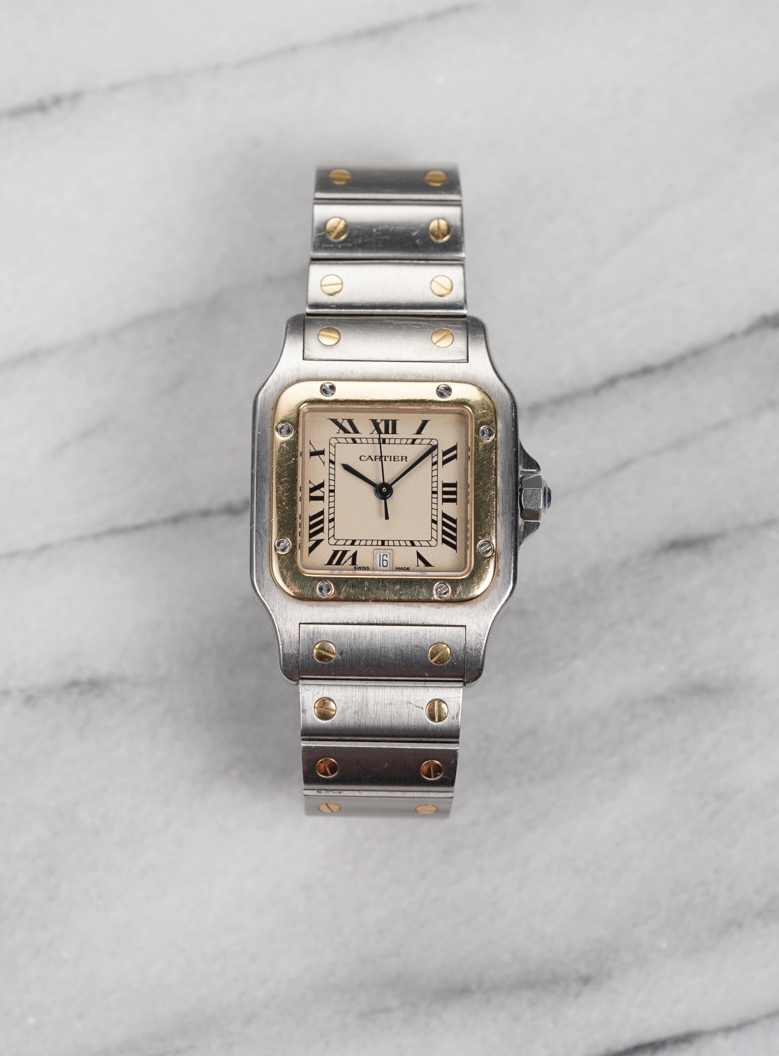 Reloj Cartier Santos Galbée bicolor de acero inoxidable