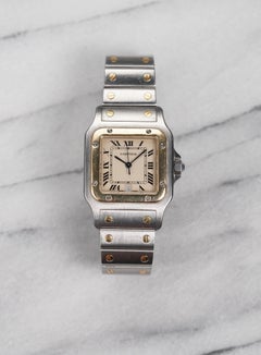 Montre Cartier Santos Galbée bicolore en acier inoxydable