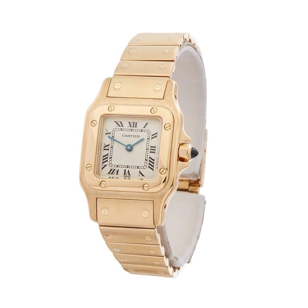 Ref: W4958
Manufacturer: Cartier
Model: Santos Galbee
Model Ref: W20010C5
Age: 
Gender: Ladies
Complete With: Box & Manuals Only
Dial: White Roman 
Glass: Sapphire Crystal
Movement: Quartz
Water Resistance: To Manufacturers Specifications
Case: 18k